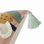 Подушка с цветочным принтом и кисточками Blooming Elegance Daisy варинант исполнения - 3 | Loft Concept в Санкт-петербурге