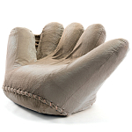 Дизайнерское плюшевое кресло в форме руки бежевое Poltronova Joe Plush Dove Grey варинант исполнения - 2 | Loft Concept в Санкт-петербурге