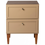 Тумба прикроватная бежевая из массива бука с 2-мя ящиками Wenge Light варинант исполнения - 2 | Loft Concept в Санкт-петербурге