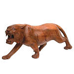 Статуэтка в виде тигра из дерева суар Predator варинант исполнения - 1 | Loft Concept в Санкт-петербурге