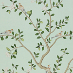 Обои ручная роспись Gustavian Garden Spring on white dyed paper варинант исполнения - 2 | Loft Concept в Санкт-петербурге