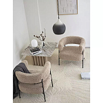 Кресло полукруглое мягкое с буклированной обивкой Armchair with Boucle Upholstery варинант исполнения - 7 | Loft Concept в Санкт-петербурге