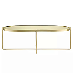 Кофейный столик овальный золотой Modern Mirror Gold Table варинант исполнения - 2 | Loft Concept в Санкт-петербурге