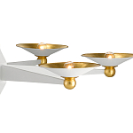 Люстра круглая с бело-золотыми плафонами Light Source варинант исполнения - 1 | Loft Concept в Санкт-петербурге