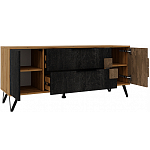 ТВ-тумба с  2-мя ящиками и закрытыми полками Stone Effect варинант исполнения - 3 | Loft Concept в Санкт-петербурге