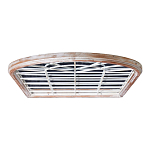 Зеркало-окно настенное в венецианском стиле с деревянной рамой бежевого цвета Venetian Smooth варинант исполнения - 3 | Loft Concept в Санкт-петербурге