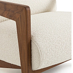 Кресло с обивкой из белого букле Armchair White Boucle варинант исполнения - 3 | Loft Concept в Санкт-петербурге