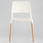 Пластиковый стул на ножках из массива бука Ferret White 4 шт варинант исполнения - 3 | Loft Concept в Санкт-петербурге