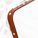 Зеркало прямоугольное в металлической раме с кожаной отделкой Loft in Reflection варинант исполнения - 4 | Loft Concept в Санкт-петербурге