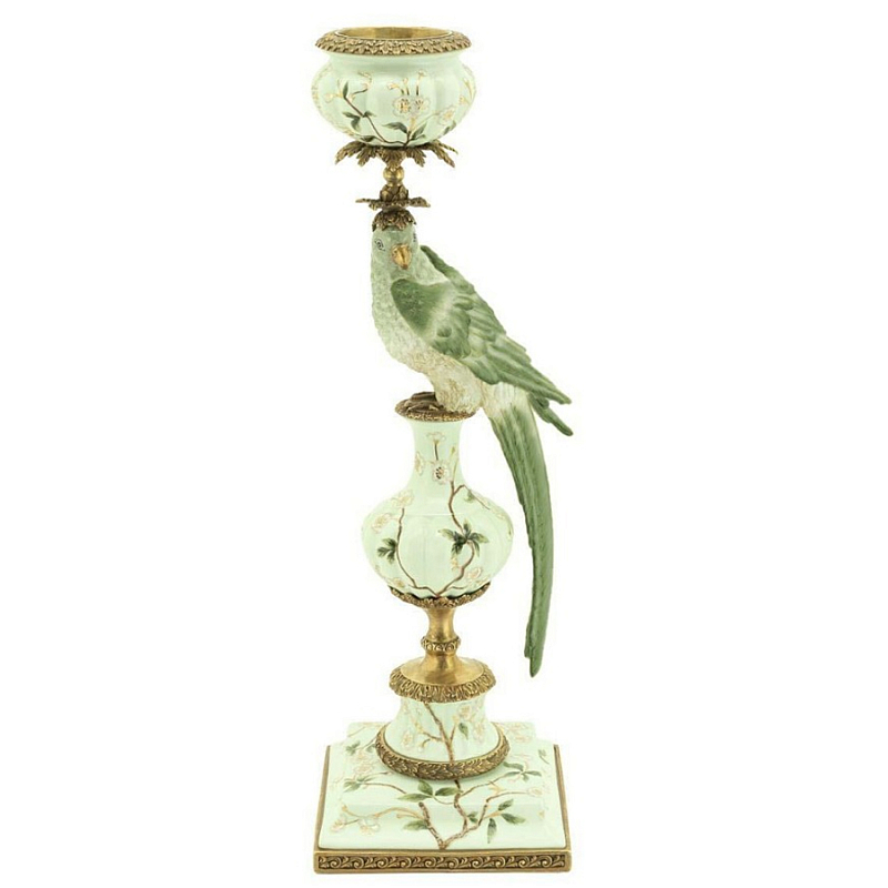 Подсвечник Candleholder Parrot Atlantide Green Зеленый Бронза в Санкт-петербурге | Loft Concept 