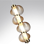 Подвесной светильник с 4-мя рифлеными стеклянными шарами Marcelh Light варинант исполнения - 9 | Loft Concept в Санкт-петербурге