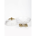 Конфетница из прозрачного рельефного стекла Eden Garden варинант исполнения - 4 | Loft Concept в Санкт-петербурге