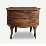 Прикроватный столик из дерева с 2-мя ящиками Moon Walnut Furniture варинант исполнения - 6 | Loft Concept в Санкт-петербурге