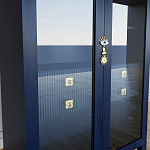 Дизайнерский шкаф витрина Elsa Dreams Blue с 4-мя ящиками варинант исполнения - 4 | Loft Concept в Санкт-петербурге