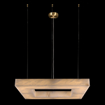 Люстра с квадратным каменным плафоном Calcite Square Light варинант исполнения - 1 | Loft Concept в Санкт-петербурге