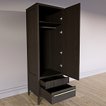 Узкий Шкаф Primo с 2 выдвижными ящиками Темный орех варинант исполнения - 7 | Loft Concept в Санкт-петербурге