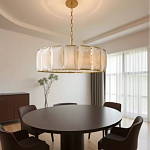 Люстра круглая Д150 см с абажуром из прямоугольных панелей Calling to Shine варинант исполнения - 3 | Loft Concept в Санкт-петербурге