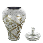 Ваза из стекла с крышкой и декоративными узорами Chinoiserie Ceramics варинант исполнения - 1 | Loft Concept в Санкт-петербурге