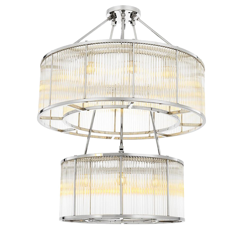 Люстра Chandelier Bernardi Nickel Никель Прозрачный в Санкт-петербурге | Loft Concept 