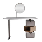 Консоль с зеркалом и  3-мя вращающимися ящиками Eloida варинант исполнения - 1 | Loft Concept в Санкт-петербурге