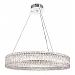 Люстра подвесная круглая из прозрачного хрусталя с корпусом из металла цвета хром Selfsufficient варинант исполнения - 5 | Loft Concept в Санкт-петербурге