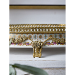 Чаша с цветочным орнаментом на бронзовых ножках Eden Garden варинант исполнения - 4 | Loft Concept в Санкт-петербурге