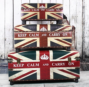 Сундук Union Jack Leather "Keep calm and..."