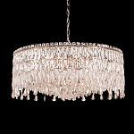 Люстра круглая с хрустальными подвесками на серебряном каркасе Roul Crystal Light варинант исполнения - 1 | Loft Concept в Санкт-петербурге