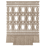 Панно на стену плетеное Макраме бежевый цвет  варинант исполнения - 13 | Loft Concept в Санкт-петербурге