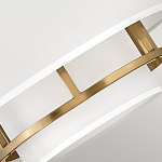 Потолочный светильник с двухслойным белым текстильным абажуром Hinkley варинант исполнения - 18 | Loft Concept в Санкт-петербурге