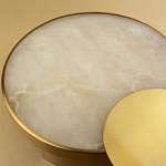 Бра в форме диска из бежевого алебастра Cryptocrystalline Stone варинант исполнения - 2 | Loft Concept в Санкт-петербурге