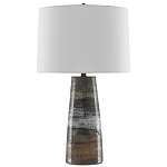 Настольная лампа с конусовидным тканевым абажуром Rock варинант исполнения - 1 | Loft Concept в Санкт-петербурге