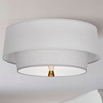 Потолочный светильник круглый серый с тканевым абажуром Ground Gray варинант исполнения - 2 | Loft Concept в Санкт-петербурге