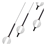 Люстра светодиодная каскадная с 4-мя сферическими стеклянными плафонами Splatter варинант исполнения - 4 | Loft Concept в Санкт-петербурге