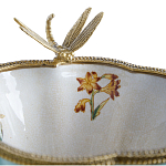 Ваза со стрекозой из фарфора с бронзовыми элементами Paradise Dragonfly варинант исполнения - 3 | Loft Concept в Санкт-петербурге