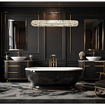 Люстра овальная с мозаичным хрустальным оформлением Sparks of Crystal варинант исполнения - 3 | Loft Concept в Санкт-петербурге