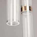 Люстра каскадная с прозрачными цилиндрическими плафонами Jenae Glass Tube Lighting варинант исполнения - 8 | Loft Concept в Санкт-петербурге