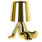 Настольная лампа фигурная золотого цвета с гладким абажуром Высота 17 см Sophia варинант исполнения - 2 | Loft Concept в Санкт-петербурге