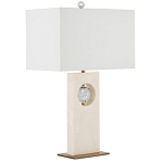 Настольная лампа из мрамора с тканевым прямоугольным абажуром Eternity варинант исполнения - 6 | Loft Concept в Санкт-петербурге