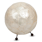 Настольная лампа из перламутра на металлическом каркасе Indonesian Egg варинант исполнения - 3 | Loft Concept в Санкт-петербурге