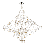 Люстра с тонким металлическим каркасом цвета хром Quasar варинант исполнения - 1 | Loft Concept в Санкт-петербурге