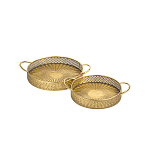 Поднос железный Gold Mesh варинант исполнения - 2 | Loft Concept в Санкт-петербурге