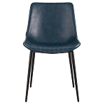 Стул с обивкой из экокожи темно-синего цвета RHOMBUSES UPHOLSTERY варинант исполнения - 2 | Loft Concept в Санкт-петербурге