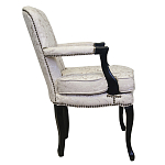 Кресло c растительным орнаментом Aubrey Classical Armchair beige jacquard варинант исполнения - 1 | Loft Concept в Санкт-петербурге