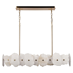 Люстра подвесная линейная с текстурированными мраморными элементами Marble square варинант исполнения - 1 | Loft Concept в Санкт-петербурге