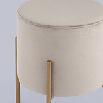 Бежевый пуф на золотистых ножках SANJAY варинант исполнения - 2 | Loft Concept в Санкт-петербурге