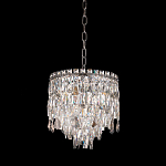 Люстра круглая с хрустальными подвесками на серебряном каркасе Roul Crystal Light варинант исполнения - 8 | Loft Concept в Санкт-петербурге