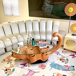 Дизайнерский журнальный стол с основанием в виде кота Bivan варинант исполнения - 3 | Loft Concept в Санкт-петербурге