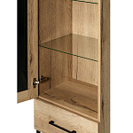 Шкаф-витрина в стиле лофт с чёрной стеклянной дверью Urban Style Space варинант исполнения - 3 | Loft Concept в Санкт-петербурге