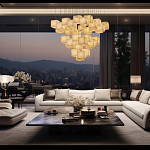 Люстра подвесная с квадратными плафонами из натурального камня Glowing Spheres варинант исполнения - 8 | Loft Concept в Санкт-петербурге